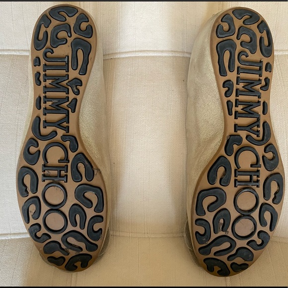 Jimmy Choo Gold Ballerina Flats - Size 37 c/w Box & Dustbag -Excellent Condition - Picture 9 of 14